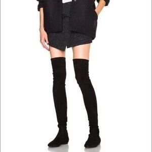 Isabel Marant Etoile Boots Women’s 37 7  black suede brenna over the knee